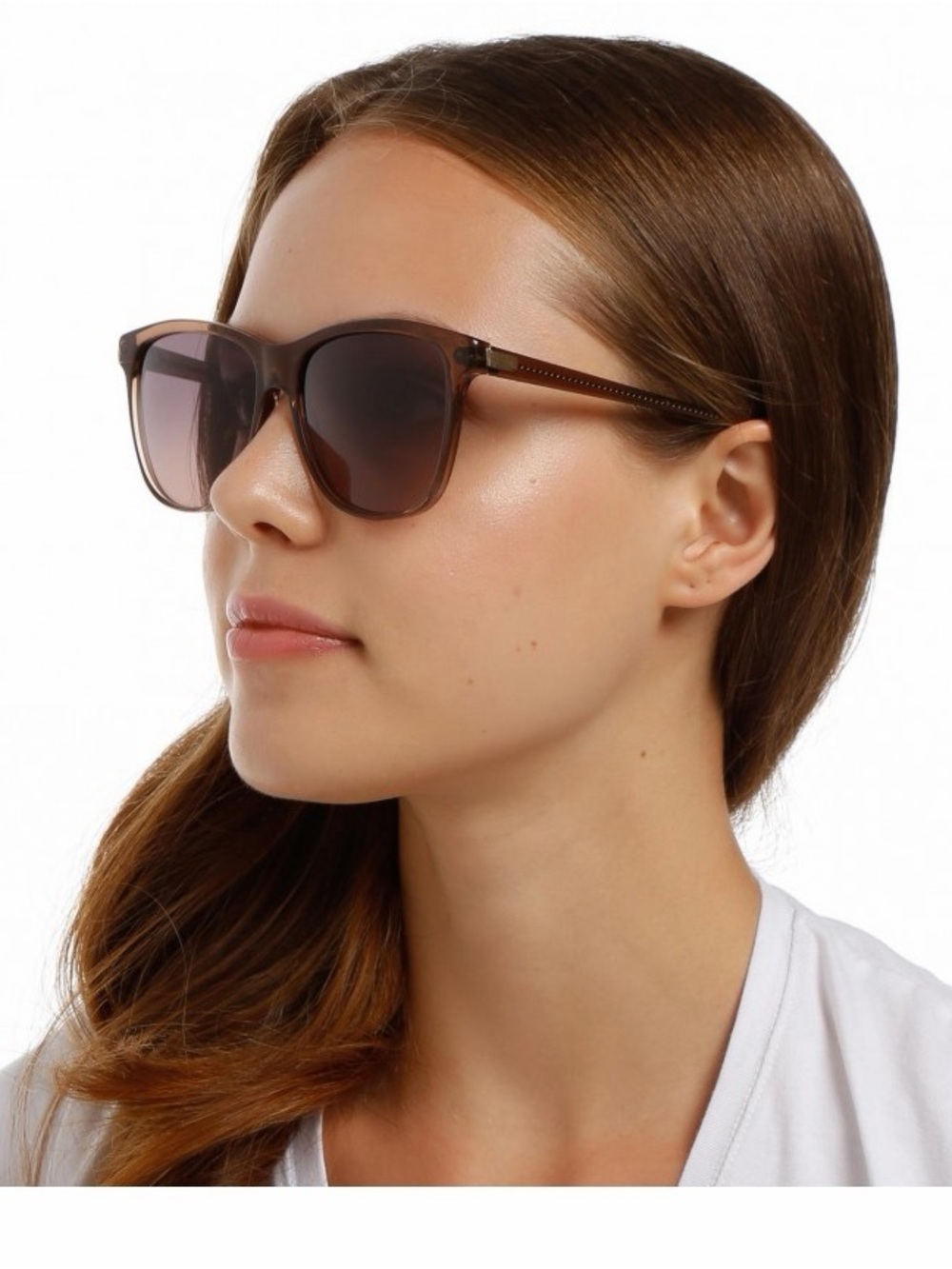 Bottega Veneta Translucent Brown Sunglasses with Smoky Lenses